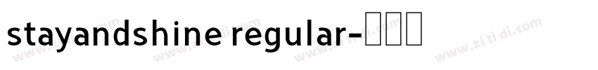 stayandshine regular字体转换